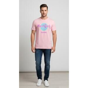 Vintage Hard Rock Cafe Tampa T-Shirt Adult Medium Pink Teal Retro